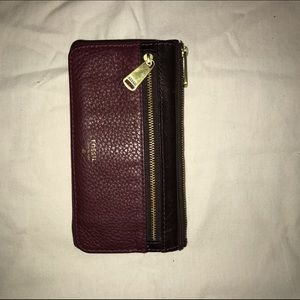 Fossil Preston Flap Wallet (Maroon)