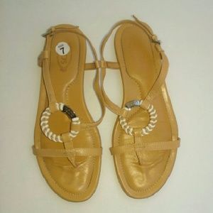 Tod's Tan Leather Sandals