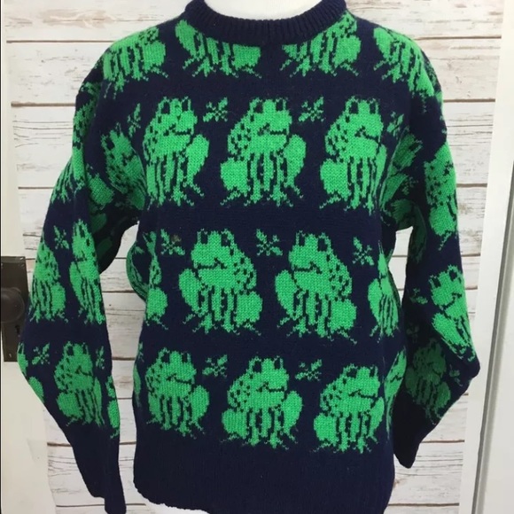 Vintage Wool Frog Sweater
