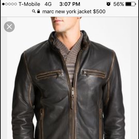 Marc New York by Andrew Marc black leather jacket. - Picture 3 of 3