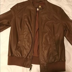 Brown bomber jacket