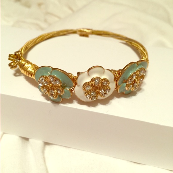 Handmade gold guitar string bracelet