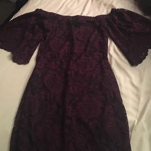 Lace over the shoulder dress