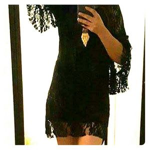 Black lace dress