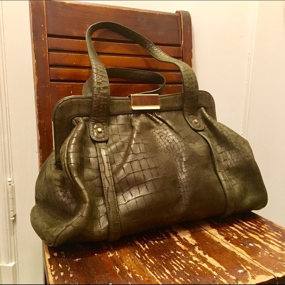 Perkins Green Leather Purse
