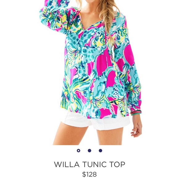 Lilly Pulitzer Tops - NWT Willa top in magenta hottie