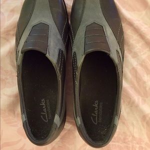 Clark Bendable Leather & Nubuck Front Gored Shoes