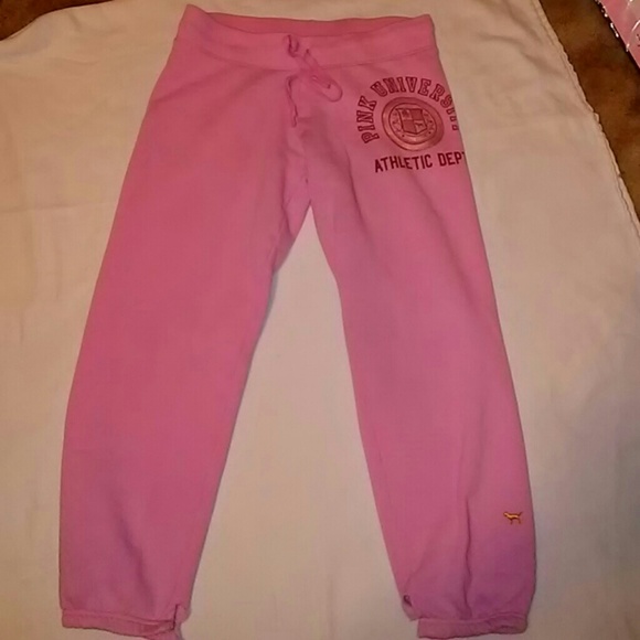 Cute Pink Victoria secret sweat capri's size small