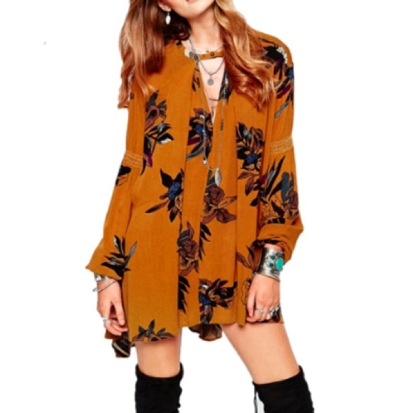 🎉HP🎉 FLORAL TUNIC DRESS Electric Orchid Swing - Picture 4 of 5