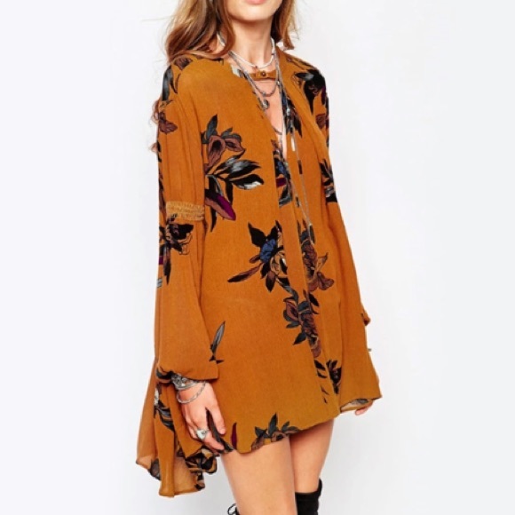 🎉HP🎉 FLORAL TUNIC DRESS Electric Orchid Swing - Picture 3 of 5