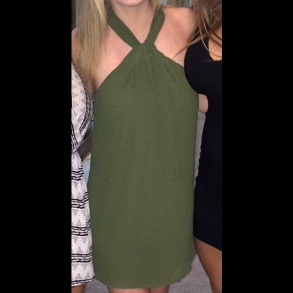Olive Green Dress.