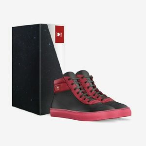 Jump" Red and black red bottom hi top.