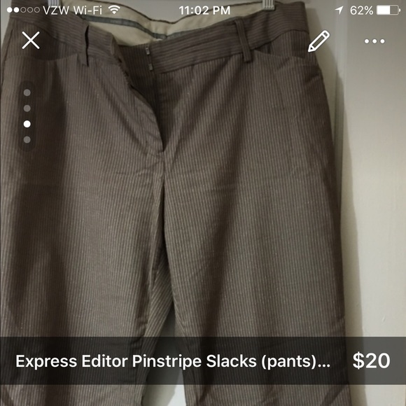 Express Editor pinstripe slacks size 12