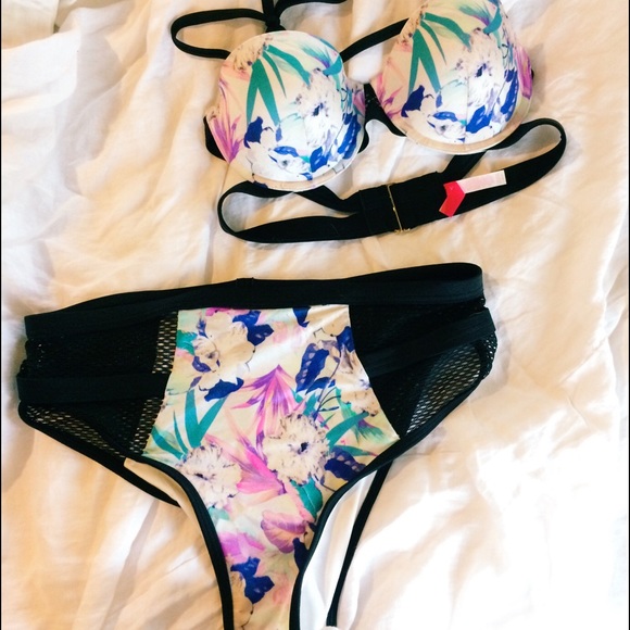 Victoria secret Bikini mesh side high waisted