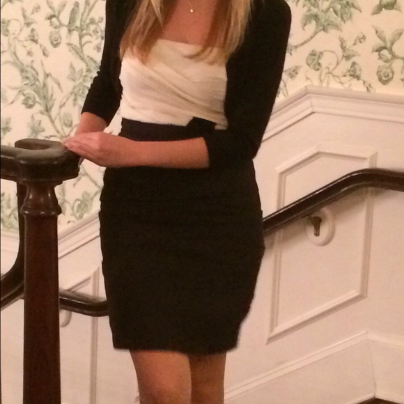 Gorgeous black and off-white (ivory) dress
