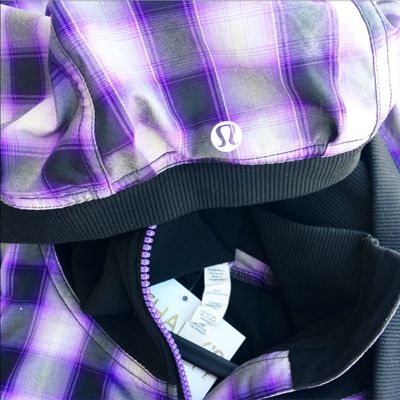 Lulu Run Reflection Purple Plaid Jacket - Picture 3 of 4