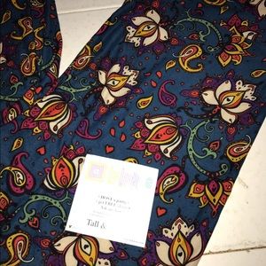 Tc blue floral paisley lularoe legging