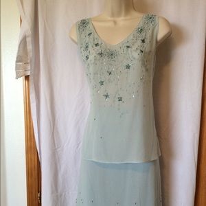 Beaded two piece dress