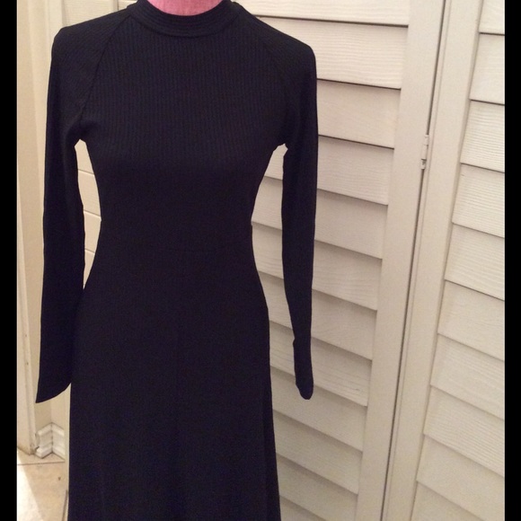 NEW Black Ribbed Back tie cut out Maxi Dress - Picture 5 of 5