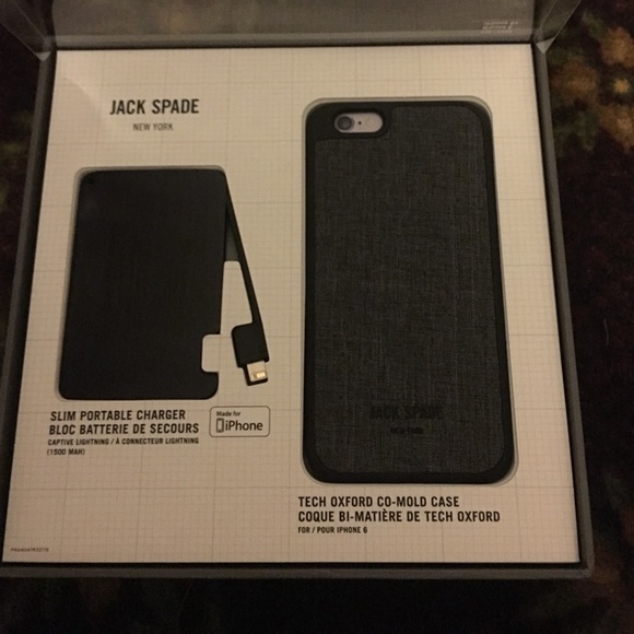 Jack Spade iPhone 6/6S case with portable charger
