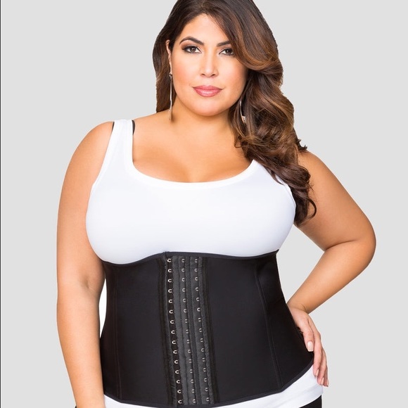 Black latex waist trainer