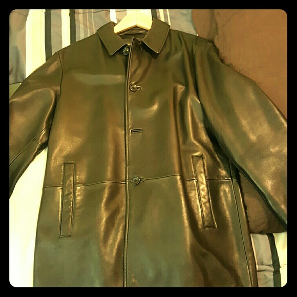 Leather coat