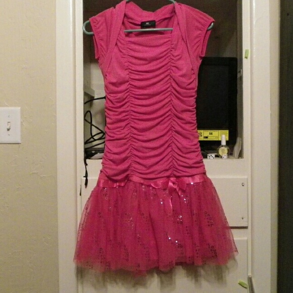 Girls Frilly Pink Dress