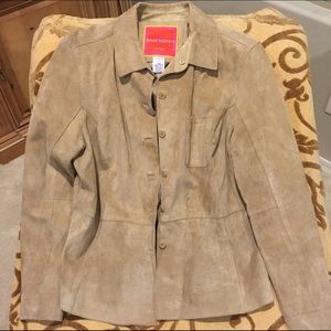 Isaac mizrahi Suede leather jacket