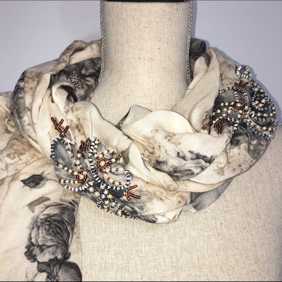 Anthropologie beaded  scarf