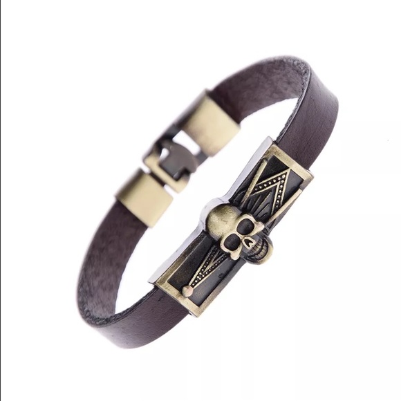 Other - Brown Skull Bracelet OS