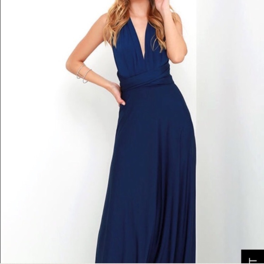 Navy blue long dress