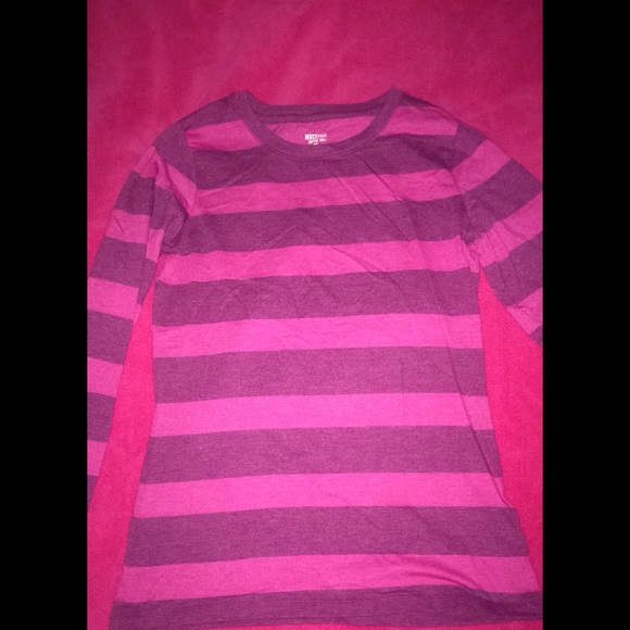 Mossimo purple striped long sleeved shirt