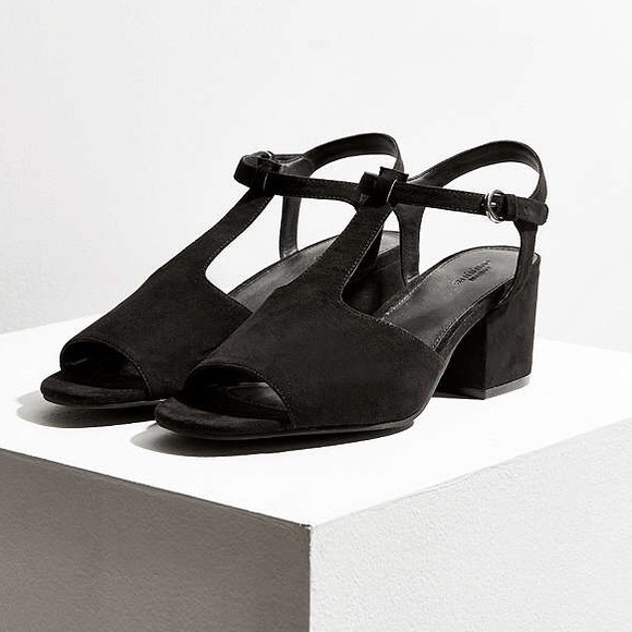 Urban Outfitters Black Block Heeled Sandals