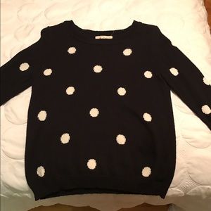 Black and white polka dot sweater