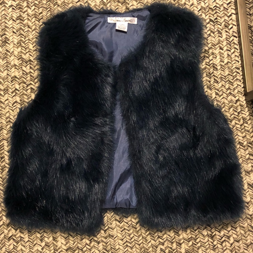 Dark Blue fur vest