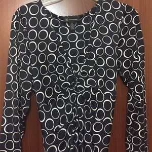 INC polka-dot navy dress