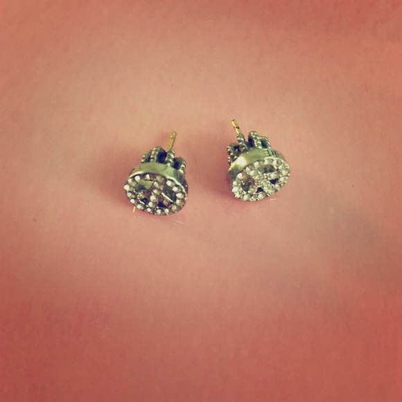 Juicy Couture peace stud earrings