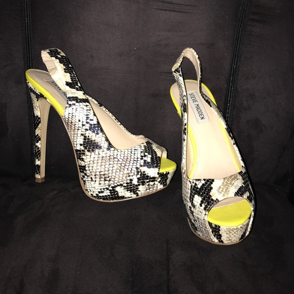 New Steve Madden snake print heels
