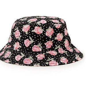 Lurk Hard Floral Polka Bucket Hat