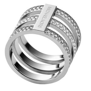 Brand NWT MK Silver Tri-Stack Ring