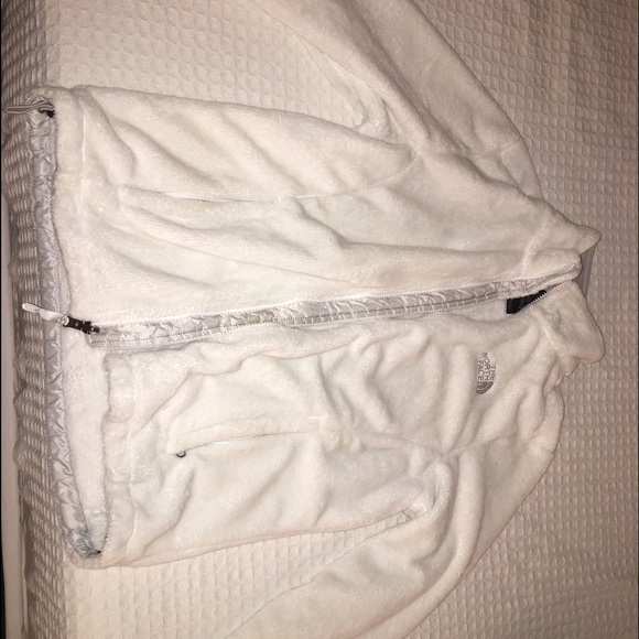 Women's white fleece North Face jacket