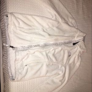 Women's white fleece North Face jacket