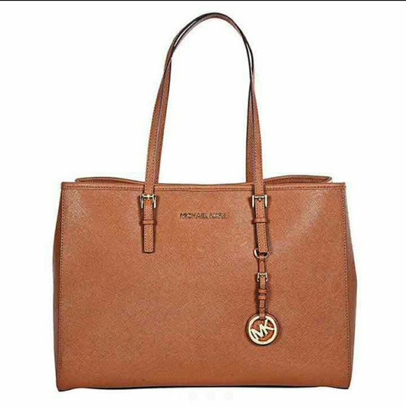 Michael Kors Jet Set EW Luggage Brown Leather