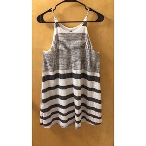 Grey & White Striped Dress - L