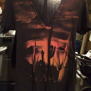 Vintage cactus v neck shirt size S