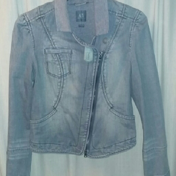 Gray jean jacket from Armani exchange