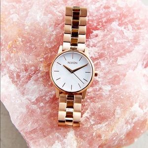 Nixon Kensington 37mm rose gold/white