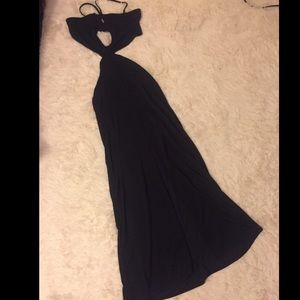 Cut out navy maxi dress