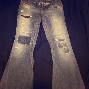 True Religion Flare Blue Jeans