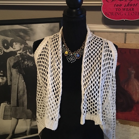 Karisma Crochet & Lace Back Vest
